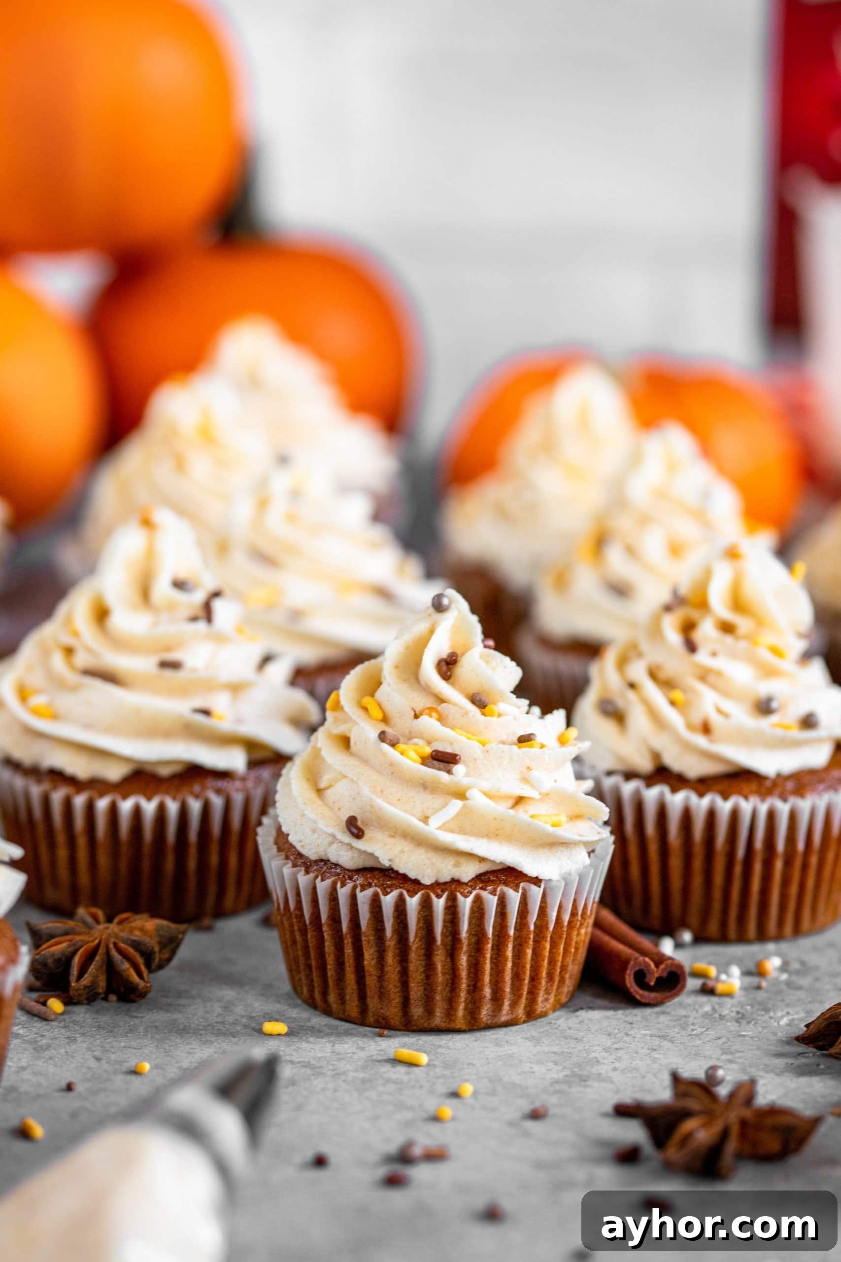 Pumpkin Spice Cupcakes with Maple Brown-Butter Frosting 7 Pumpkin Spice Cupcakes