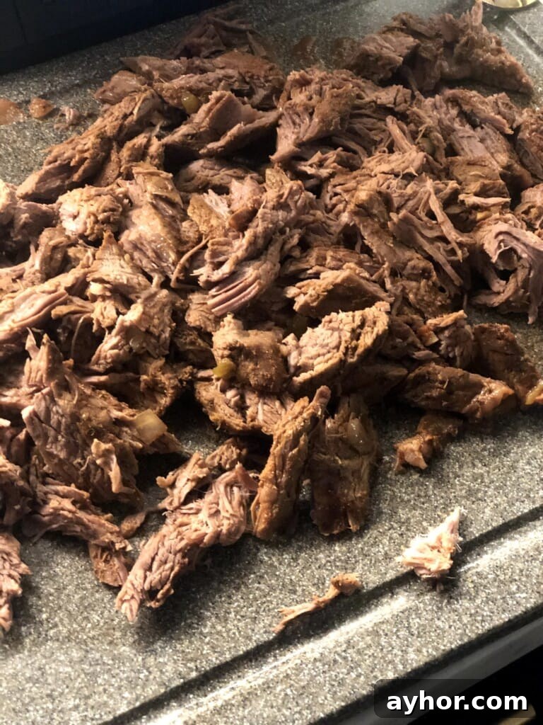 slow cooker shredded beef