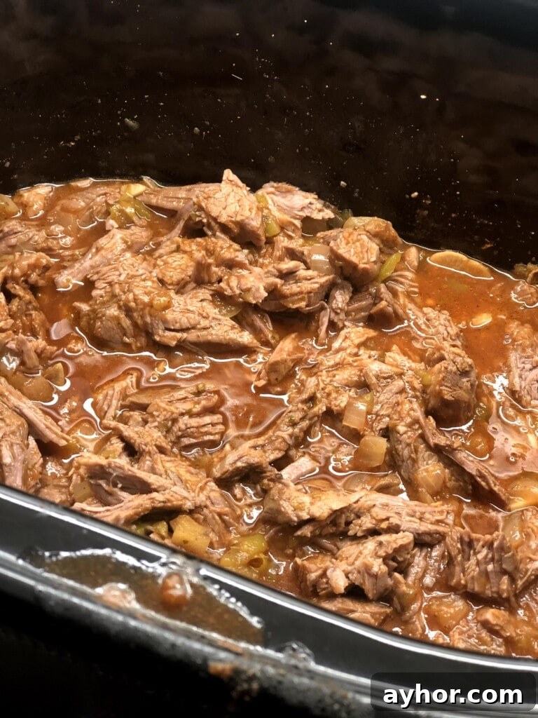 slow cooker shredded beef