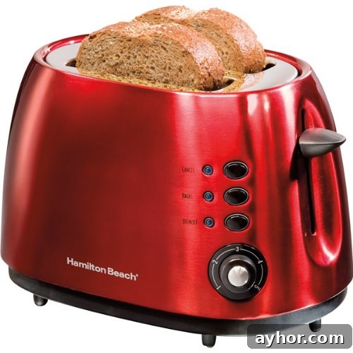 Hamilton Beach 2-Slice Toaster Review: Affordable, Versatile, Stylish 4 Hamilton Beach 2 Slice Metal Toaster - Candy Apple Red
