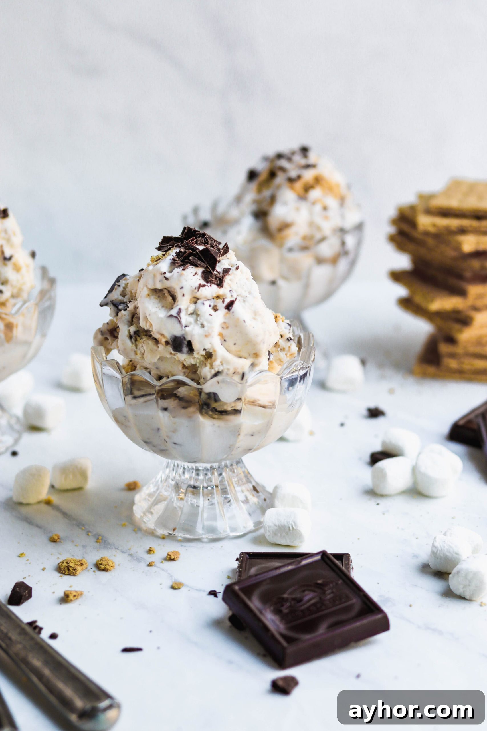 S'mores Ice Cream Recipe: Toasted Marshmallow & Graham Swirl 2 S'mores Ice Cream