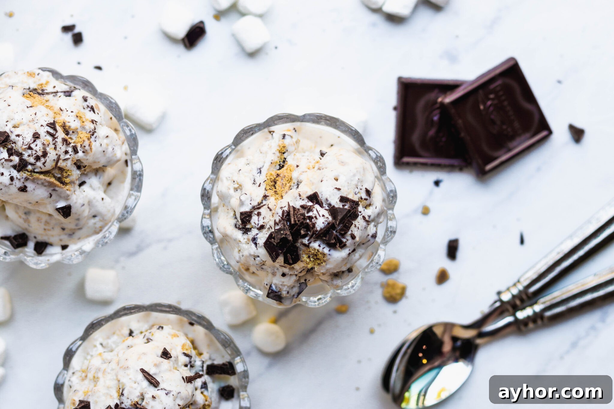 S'mores Ice Cream Recipe: Toasted Marshmallow & Graham Swirl 3 S'mores Ice Cream