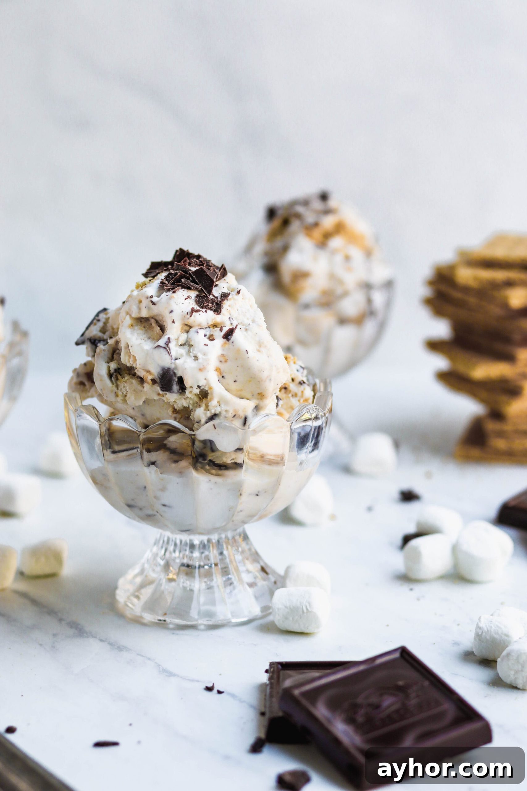 S'mores Ice Cream Recipe: Toasted Marshmallow & Graham Swirl 4 S'mores Ice Cream