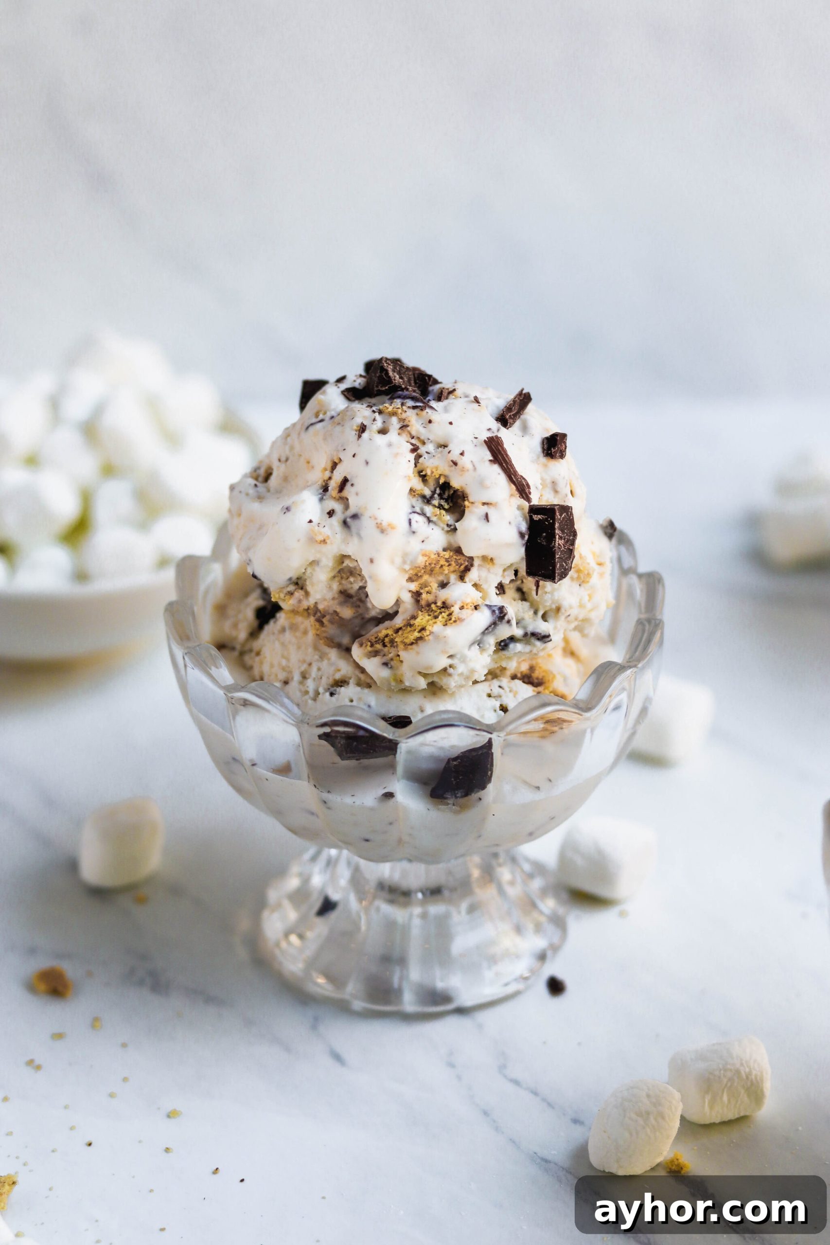 S'mores Ice Cream Recipe: Toasted Marshmallow & Graham Swirl 6 S'mores Ice Cream