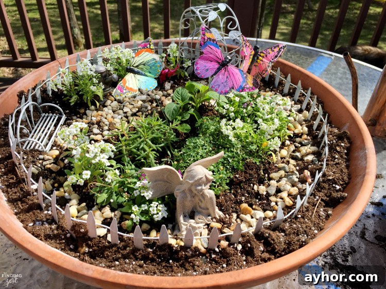 Learn how to build a fairy garden with kids in clay pots. This kids activity is a great opportunity to teach about plants while having fun! Learn how to make both styles including a fairy garden scene with butterflies and a gnome house with broken pot rock steps.
