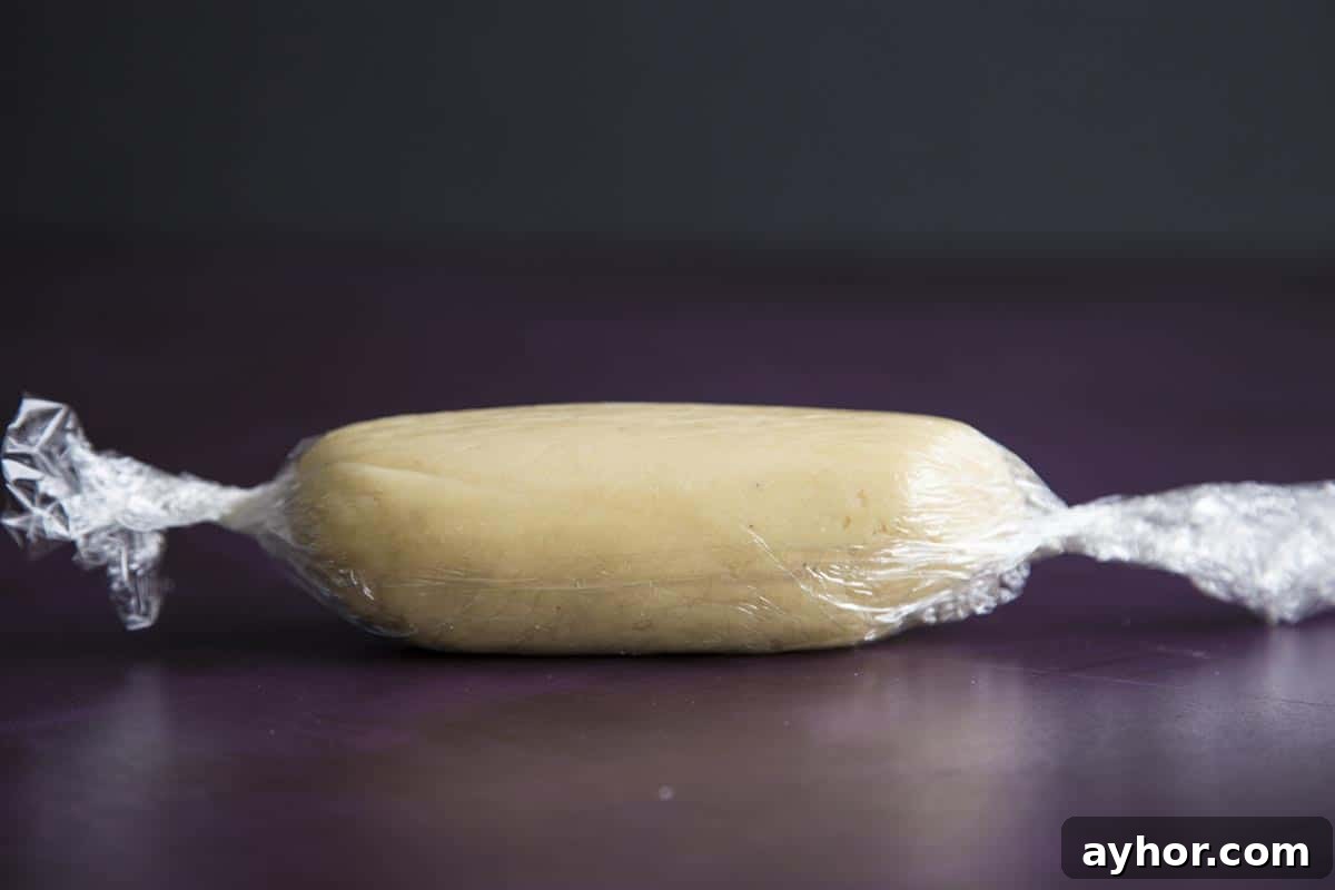 Homemade Almond Paste Recipe with Video Tutorial 5 A roll of Homemade Almond Paste.