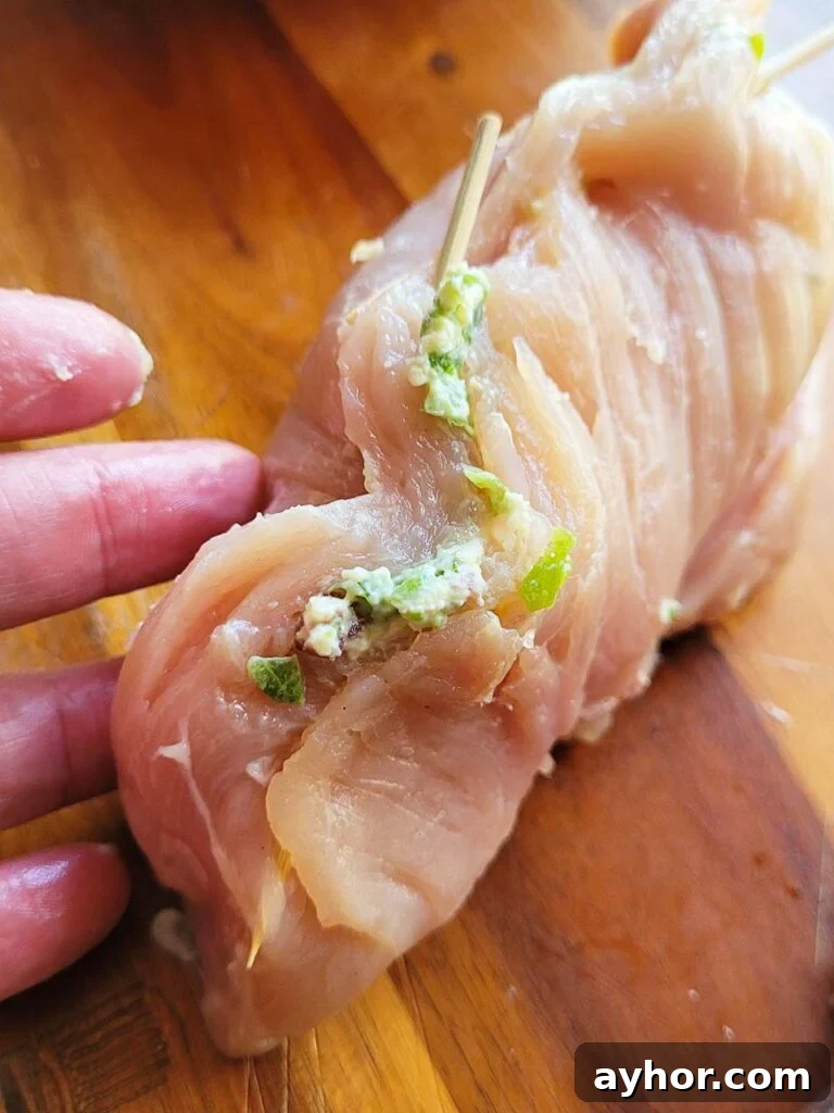 Jalapeño Popper Stuffed Chicken Breast with Creamy Cheese Filling 7 stuffed jalapeno popper chicken breast