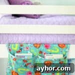 book caddy hanging on bunkbed