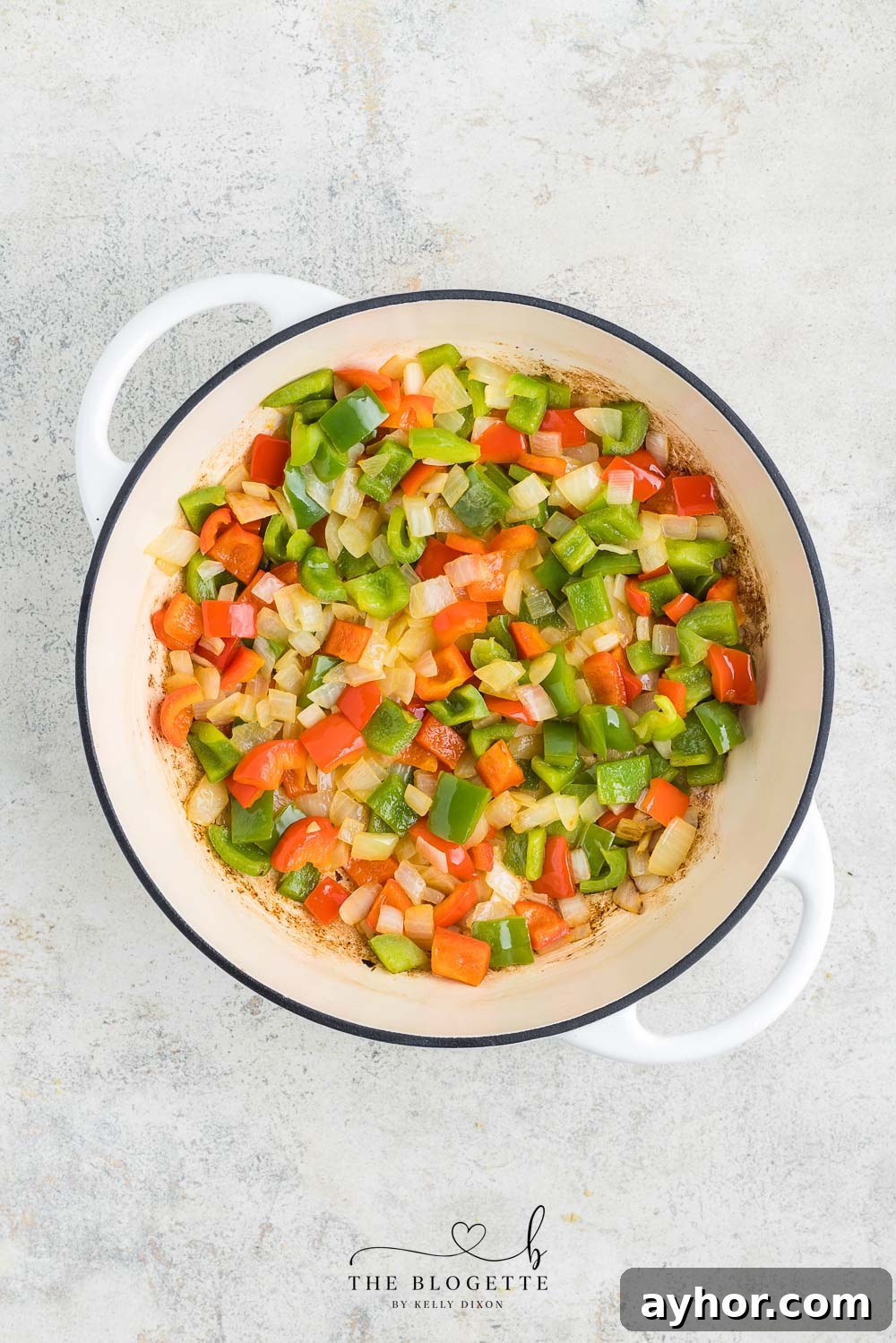Sautéed onions and peppers