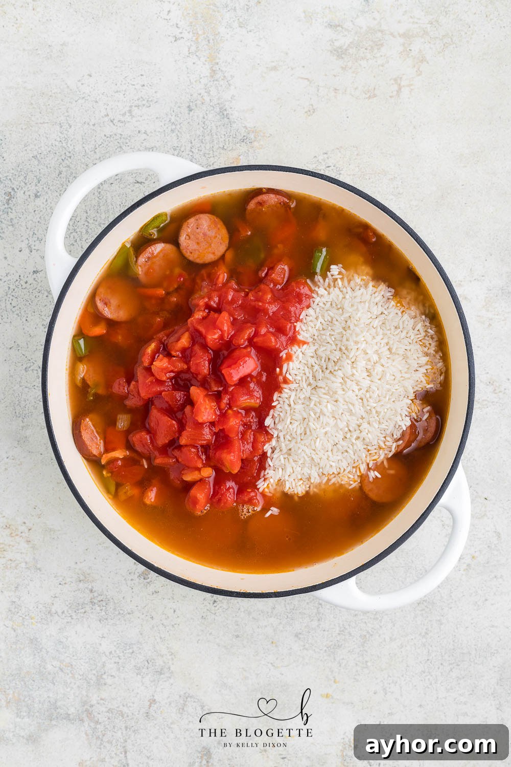 Sausage with rice