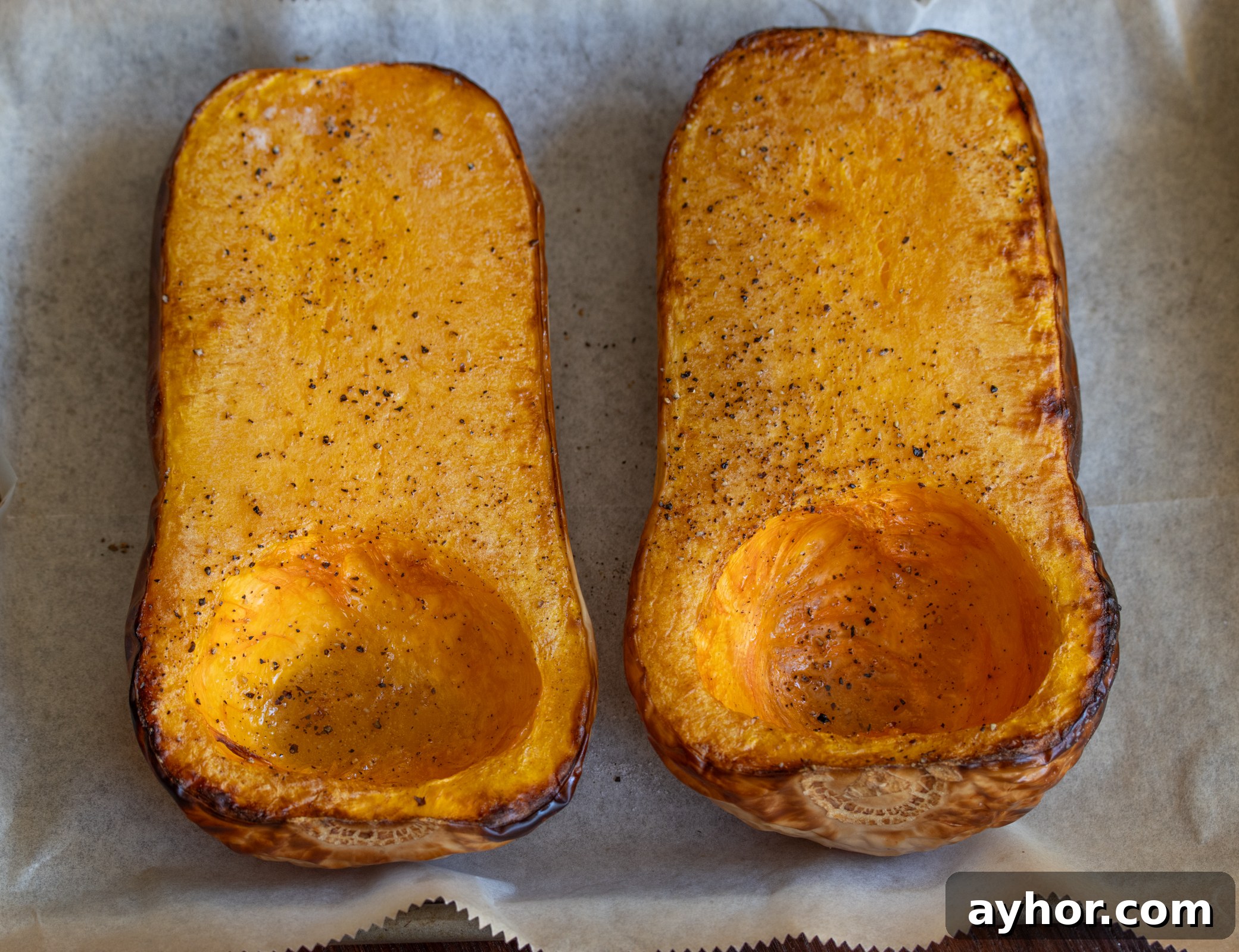 butternut squash out of the oven