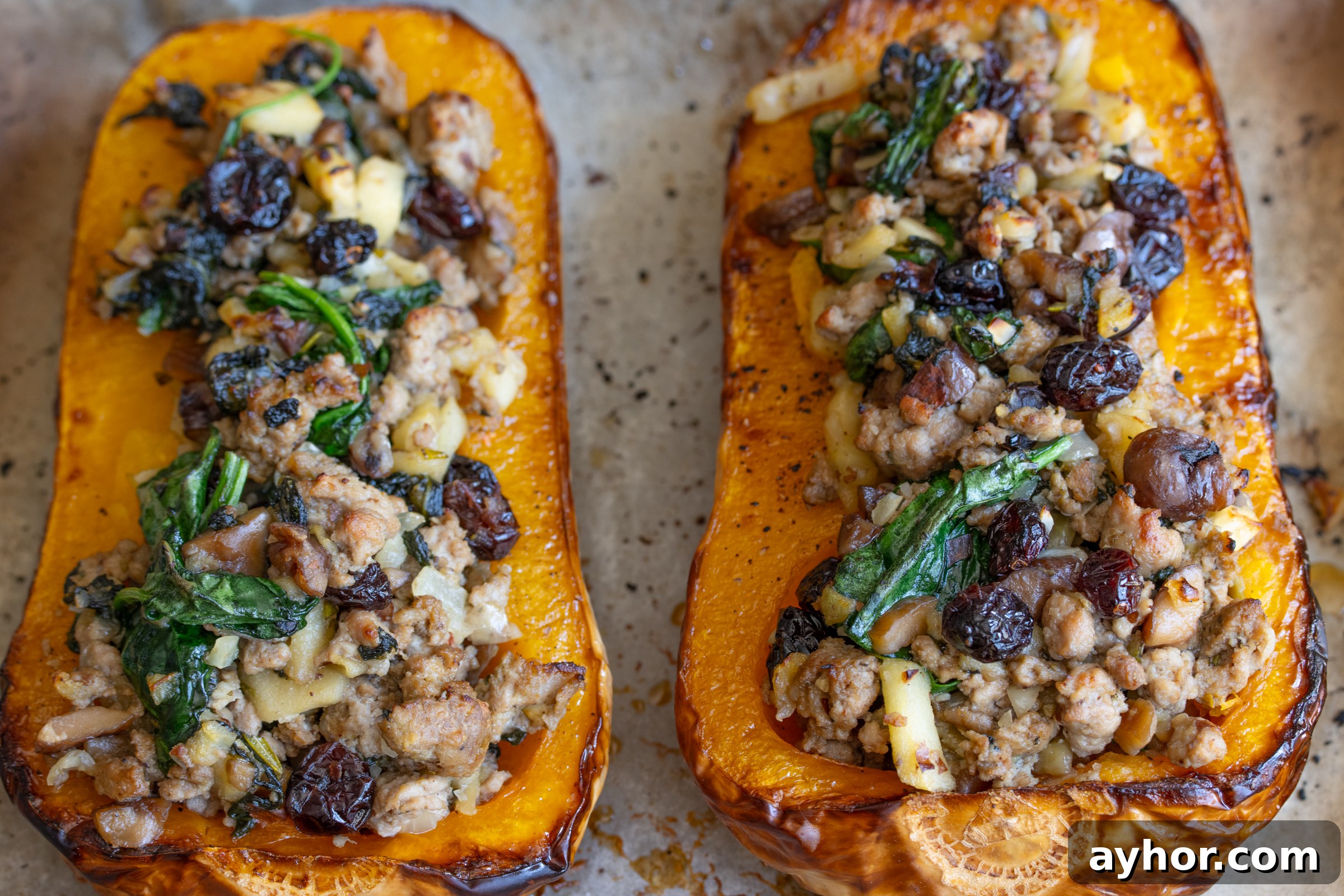 butternut squash out from under hte broiler