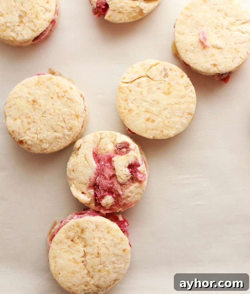 Roasted Rhubarb Buttermilk Scones with Brown Sugar Glaze 4 frozen roasted rhubarb scones