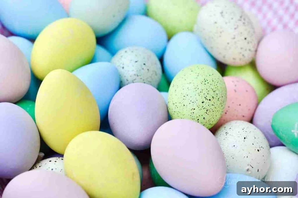 colorful easter eggs.