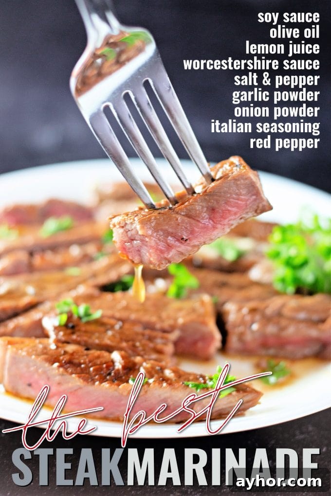 The Best Steak Marinade on Pinterest.