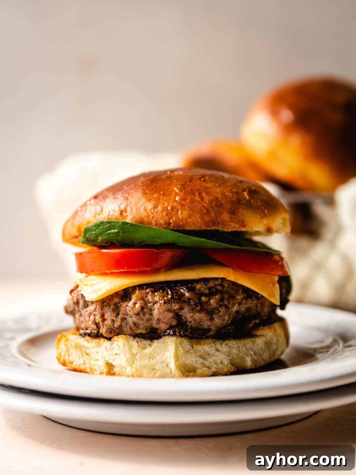 burger with brioche bun