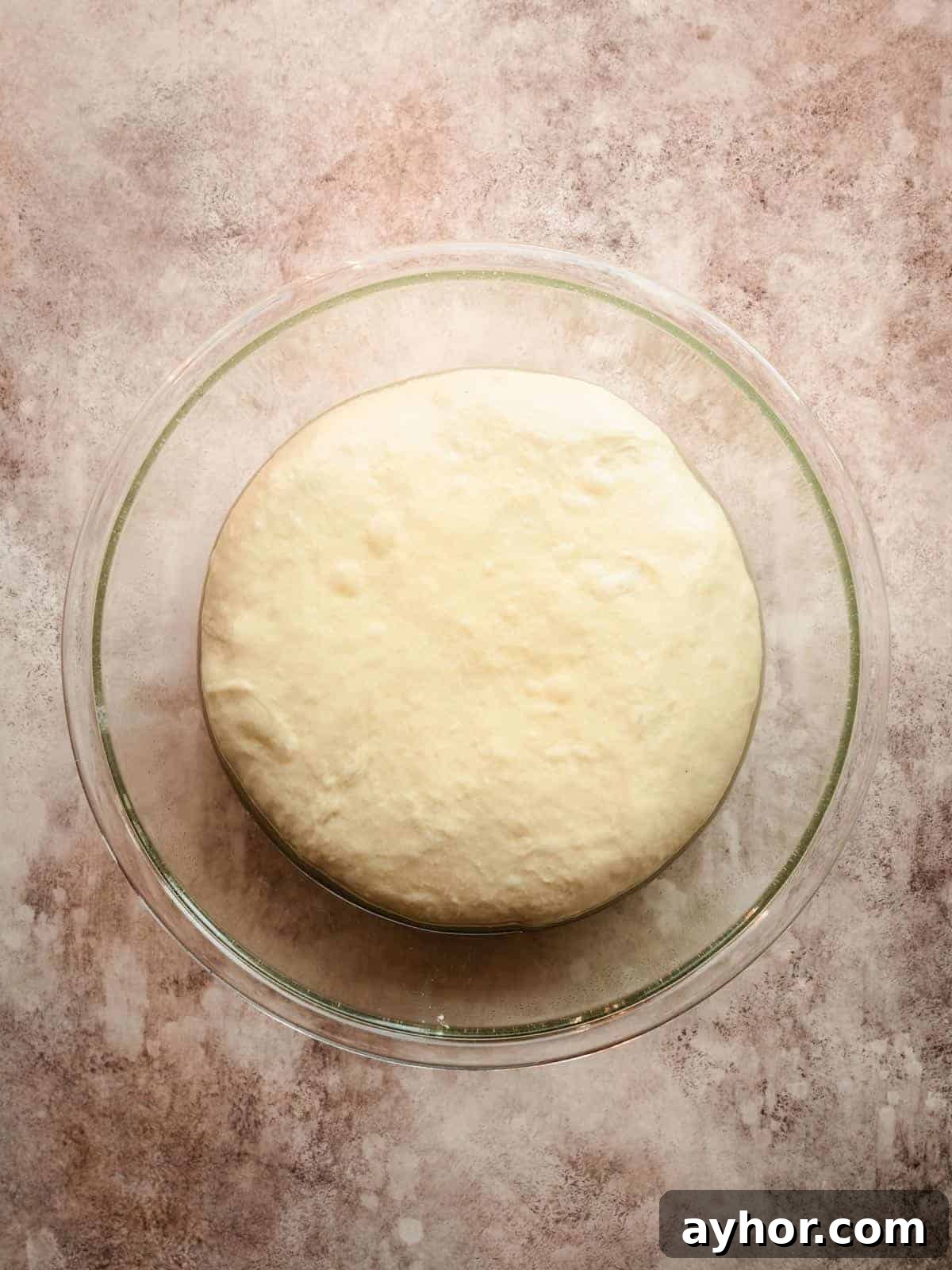 brioche dough after the first rise