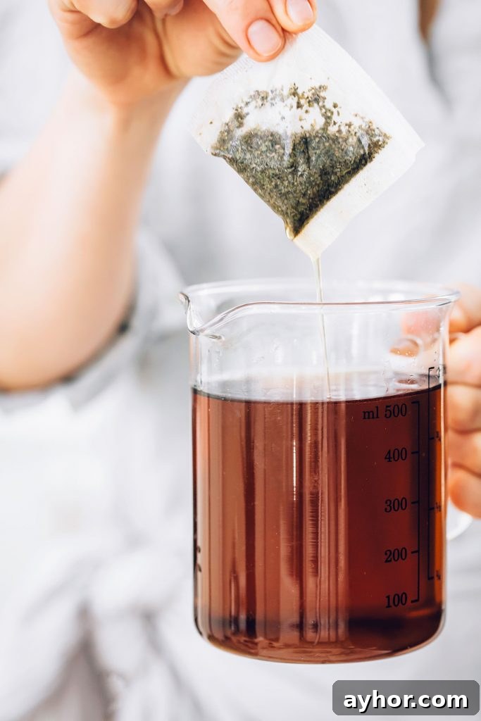 Clean window with black tea