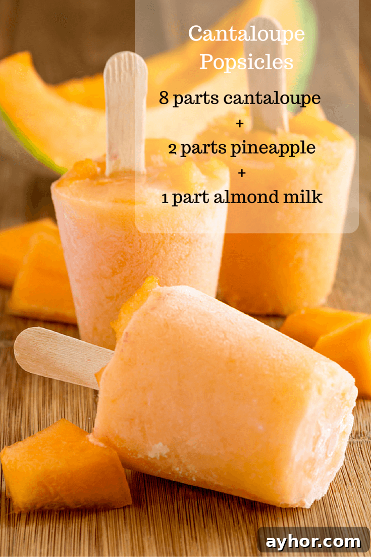 Homemade Fruit Popsicles: Simple Recipes & Flavor Ideas 8 Homemade Cantaloupe Popsicles
