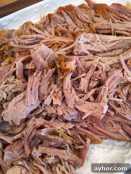 Shredded Pork Loin Roast for wraps