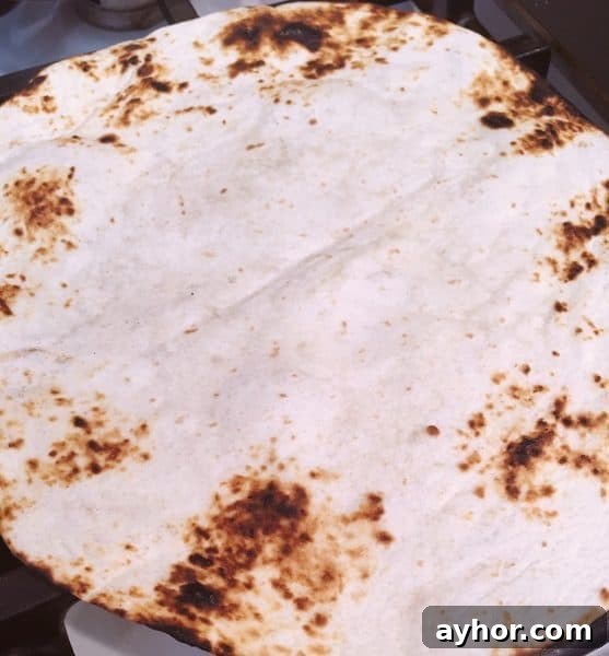 Grilled Tortillas for Pork Wraps