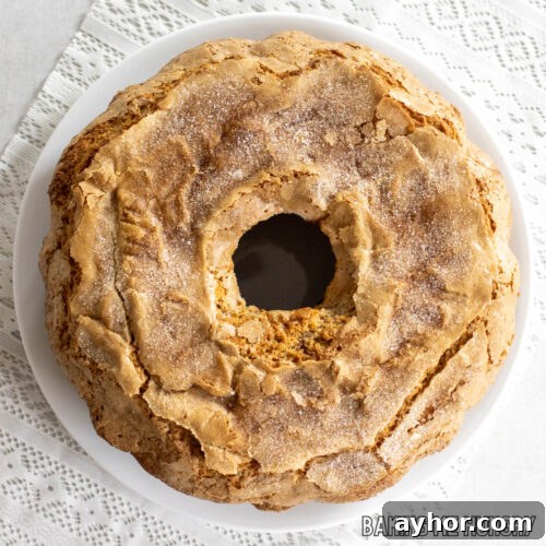 my grandmas coffee cake recipe served on platter from overhead