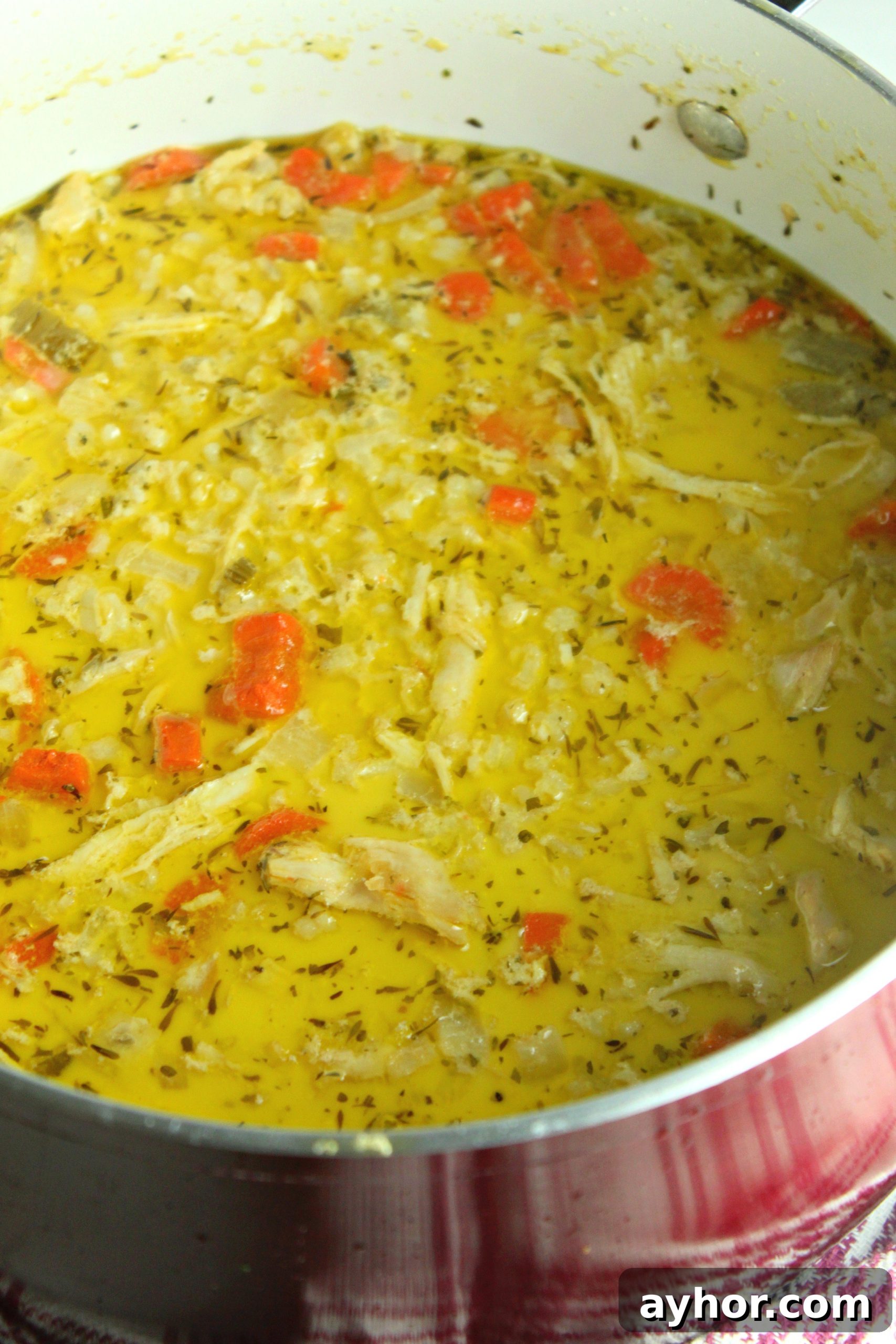 Soup with fresh herbs