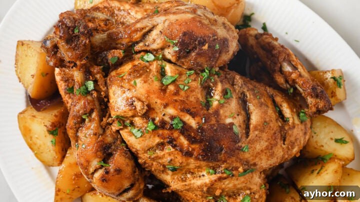 Chicken Chargha on a platter