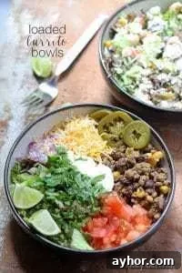 Loaded Burrito Bowls Recipe: Flavorful Chicken & Veggie Bowls 6 img 7230 10