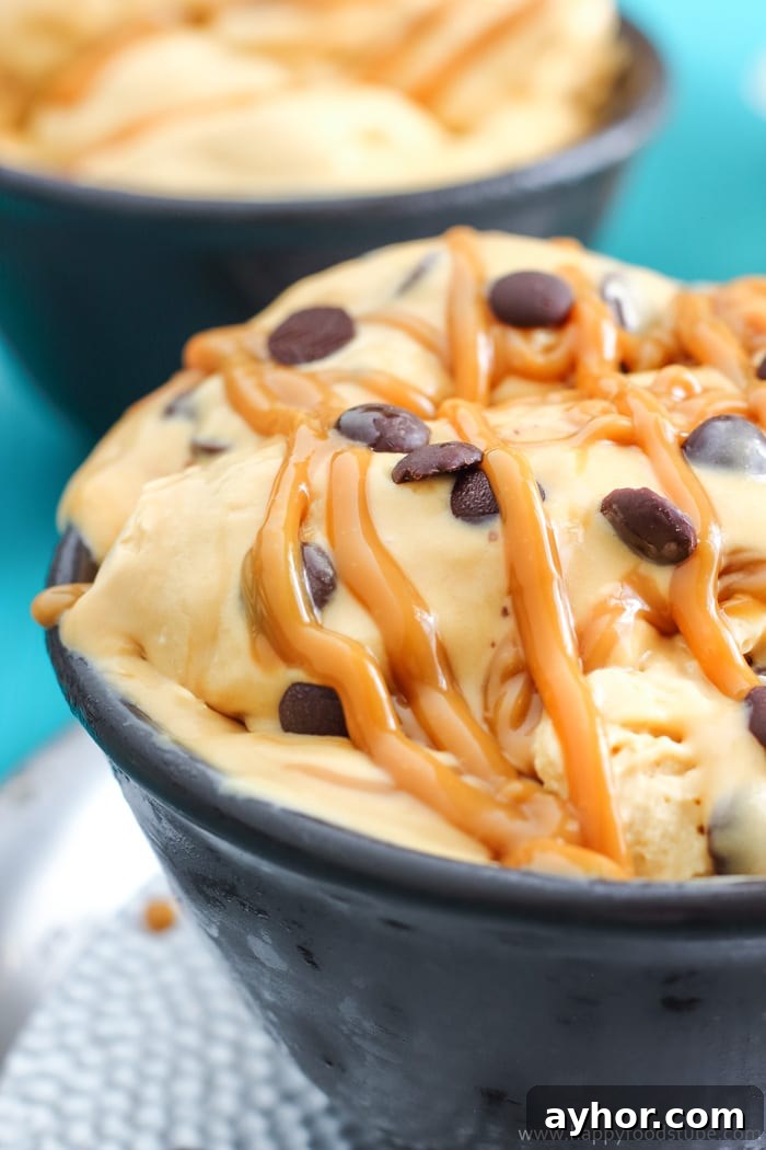 Homemade Caramel Ice Cream Pic