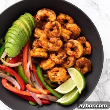 Shrimp fajitas