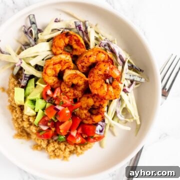 Shrimp taco bowl
