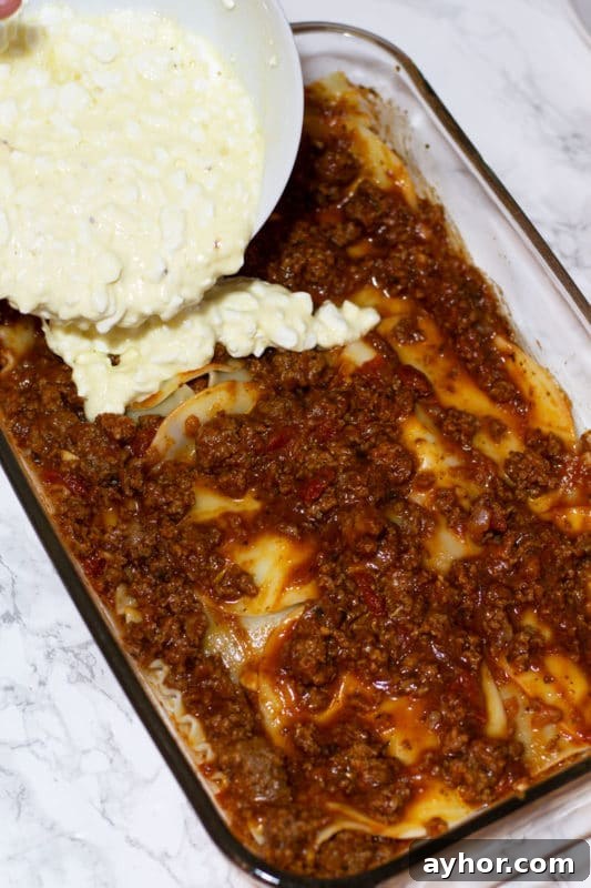 Classic Homemade Lasagna Recipe for Rich, Cheesy Layers 14 Cottage cheese layered into lasagna.