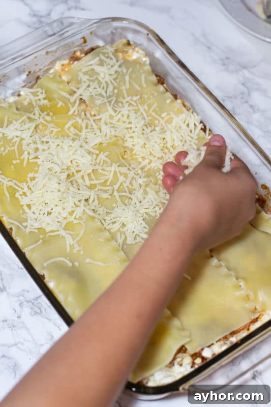 Classic Homemade Lasagna Recipe for Rich, Cheesy Layers 15 Mozzarella cheese layer.