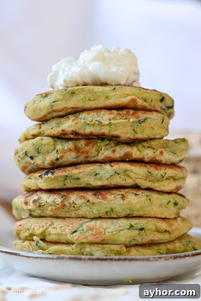 healthy savory zucchini pancakes