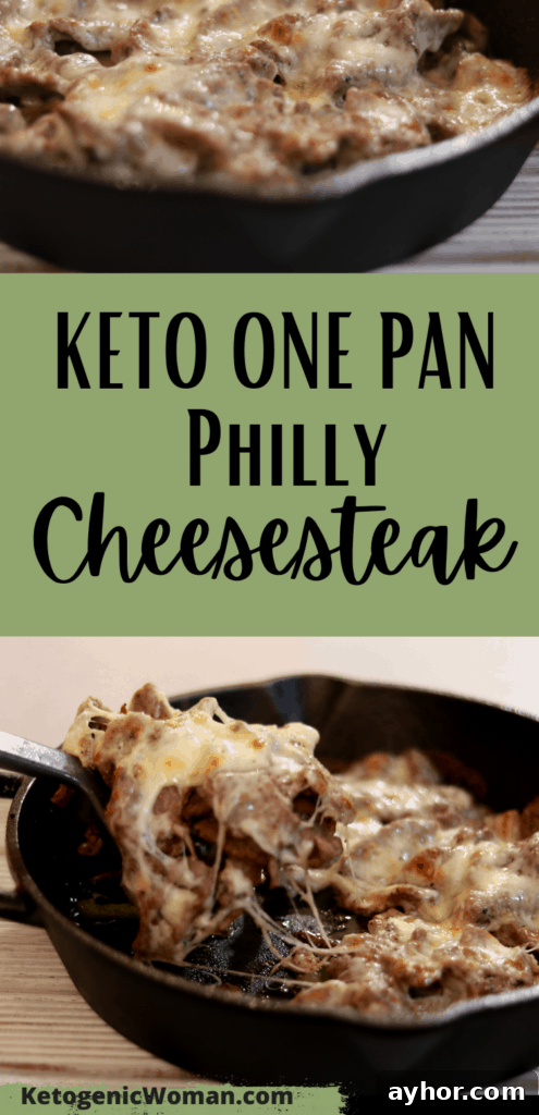 Keto Philly Cheesesteak Skillet: Low-Carb Dinner Recipe 18 Keto Philly Cheesesteak pin