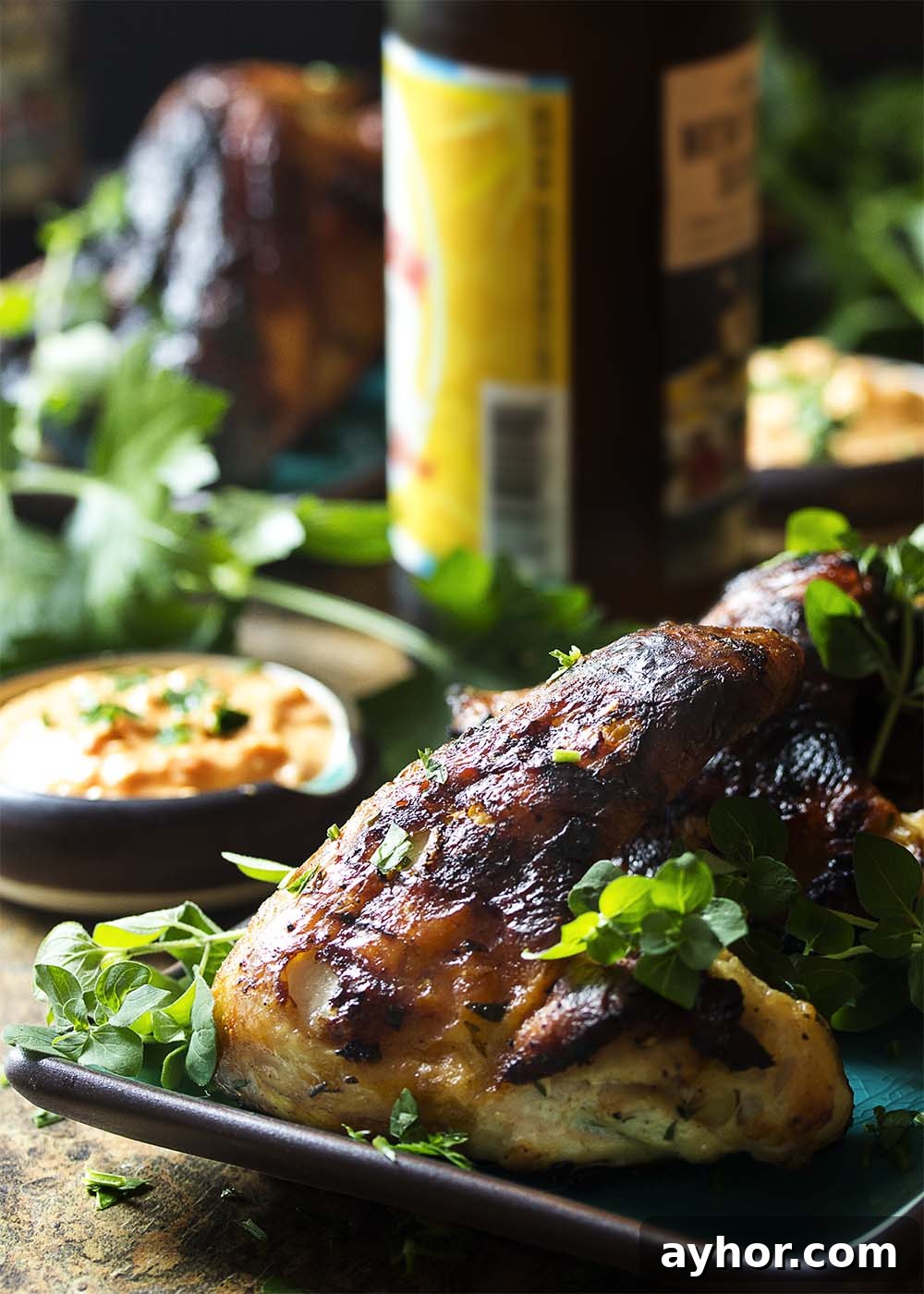 Greek Yogurt Marinated Grilled Chicken Wings Recipe 4 Yogurt marinated chicken wings are flavorful, tender and juicy—grilled Greek wings make a fun, easy party food, great with roasted pepper feta dip or tzatziki.