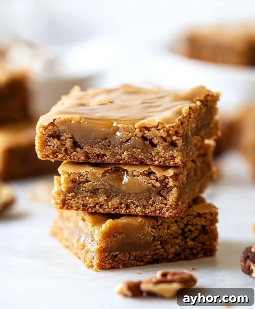 Maple glazed blondies