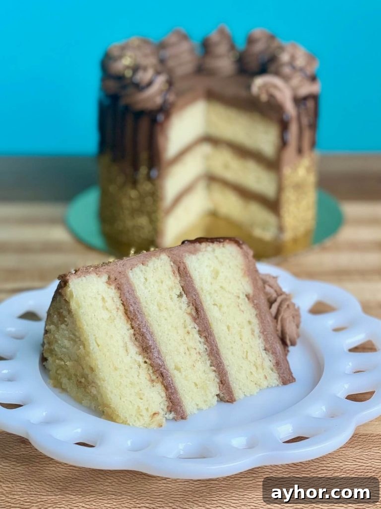 Moist Golden Yellow Cake with Rich Chocolate Frosting 3 img 83126 2