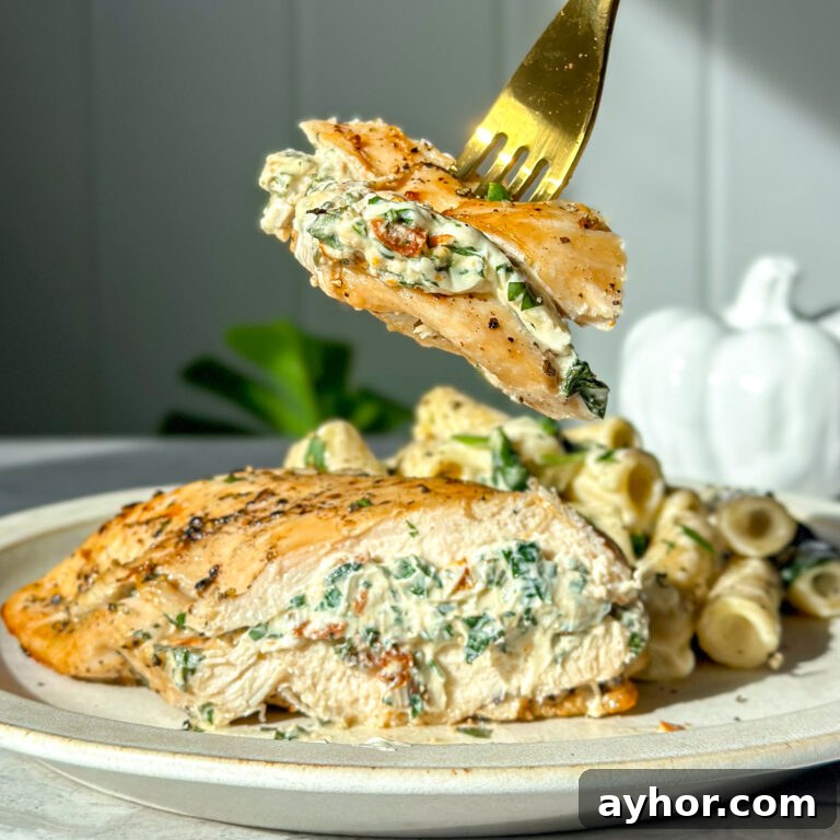creamy stuffed chicken