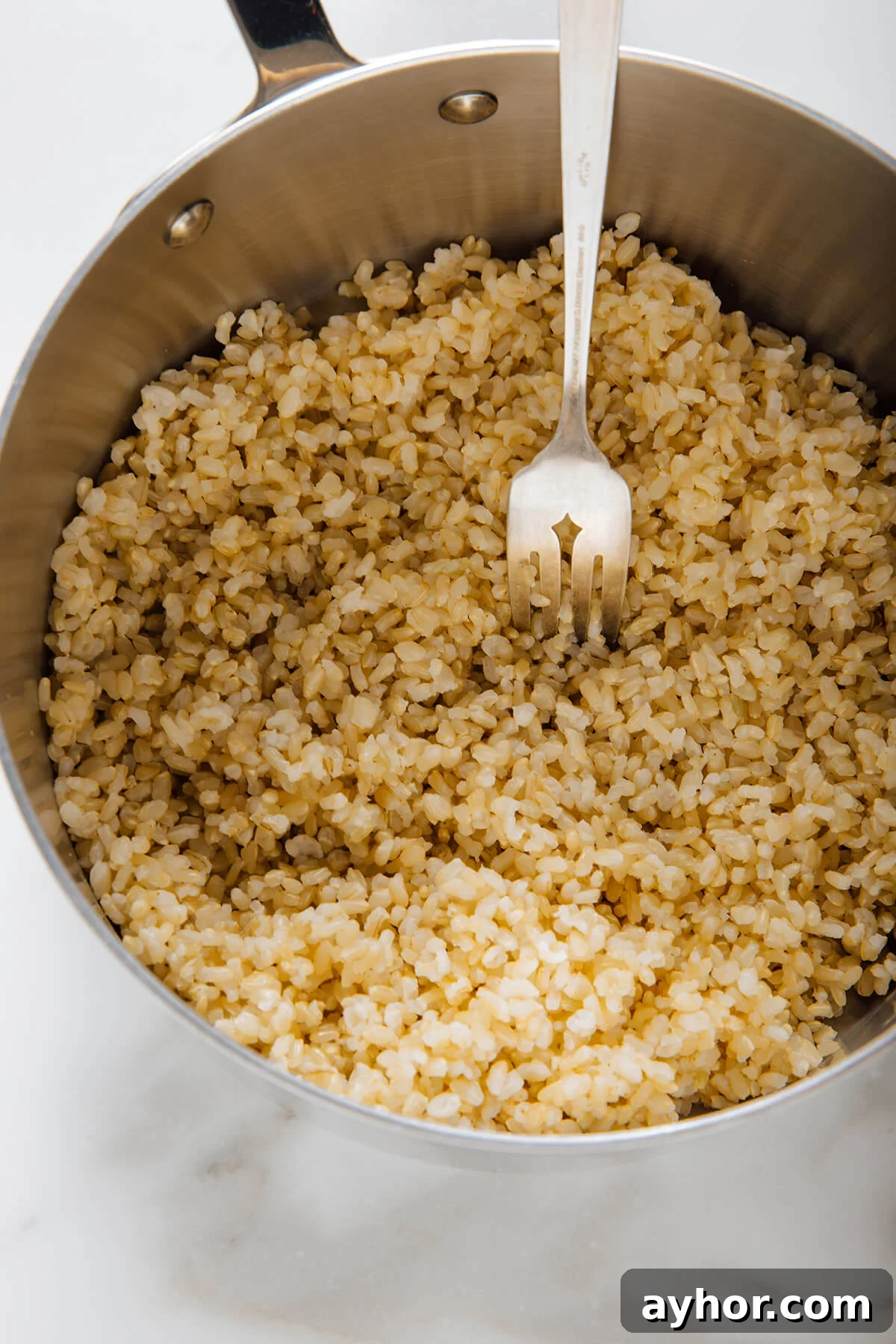 cooked brown rice