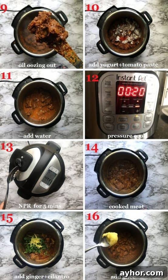 Indian Bhuna Gosht recipe step by step cooking process