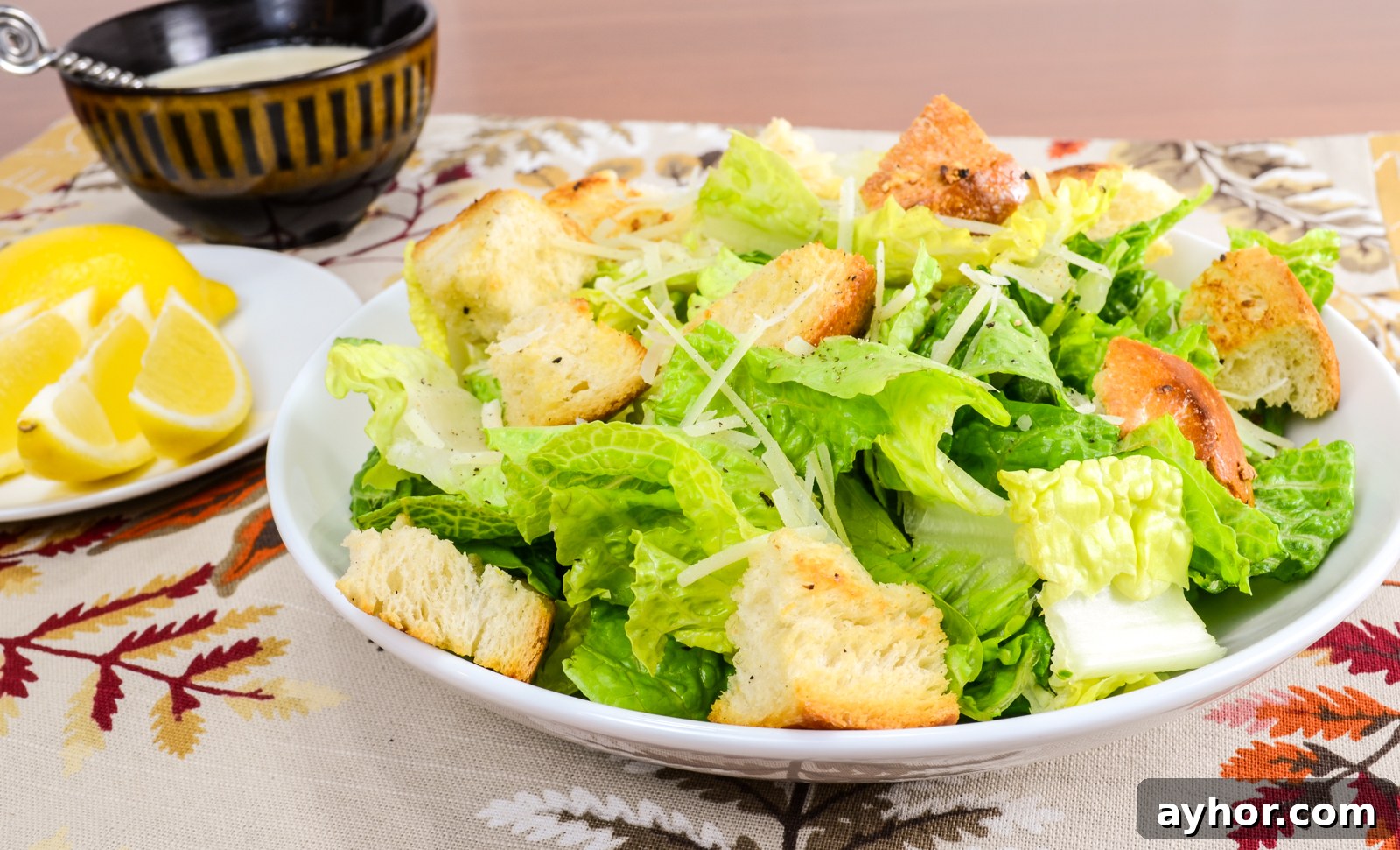 Caesar Salad with Homemade Garlic Croutons