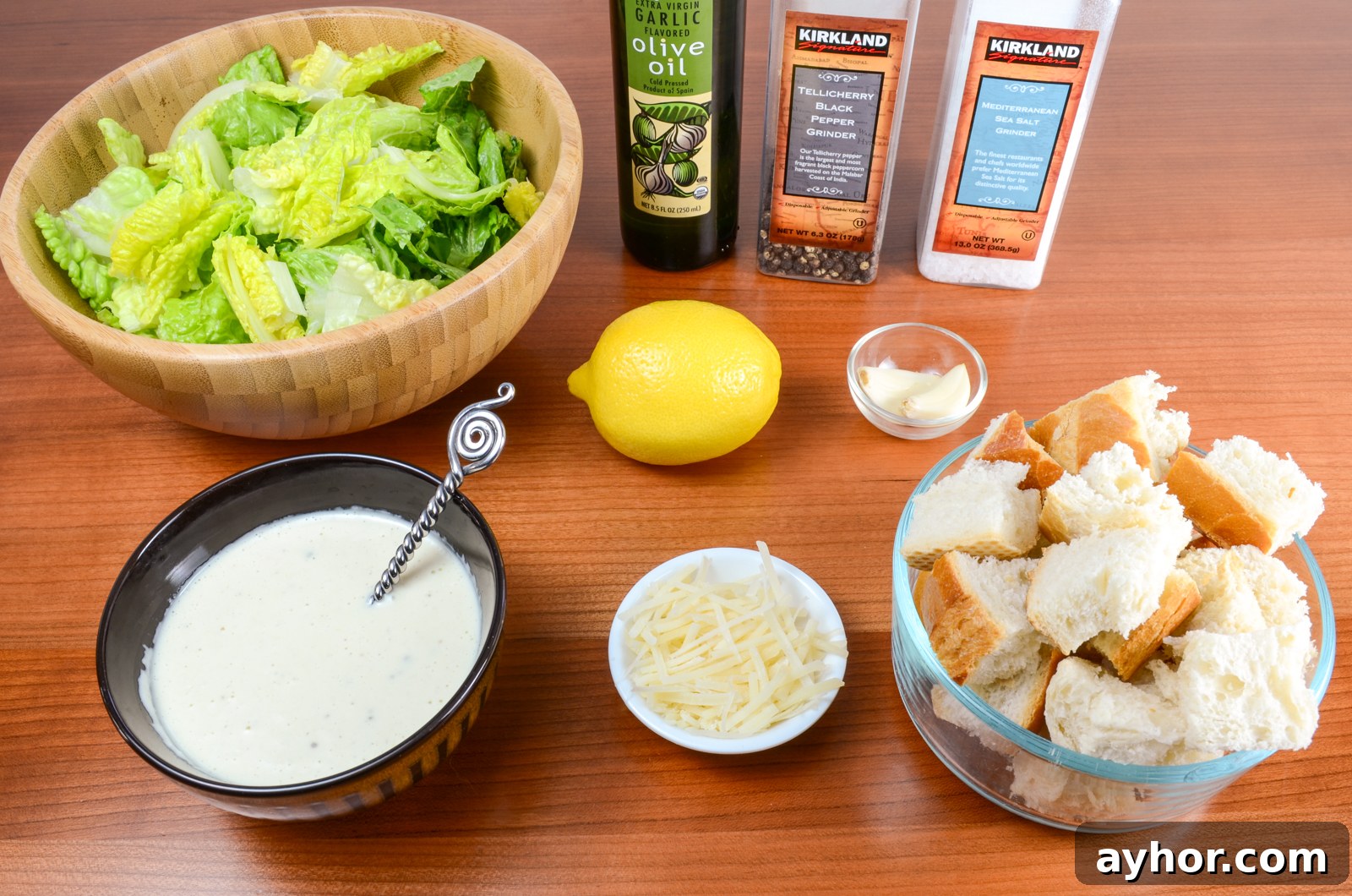 Caesar Salad with Homemade Garlic Croutons