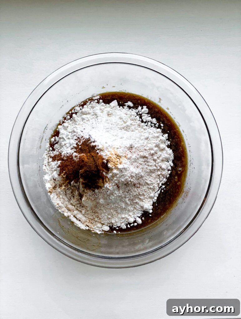 dry ingredients added