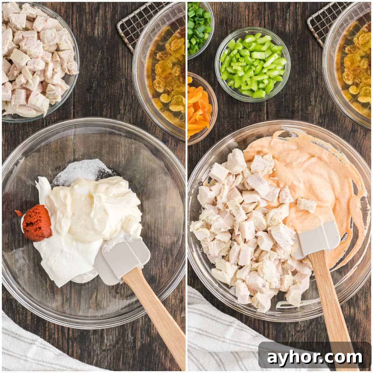 Classic Curried Chicken Salad Recipe for Sandwiches & Lunch 4 Steps to make famous curried chicken salad.