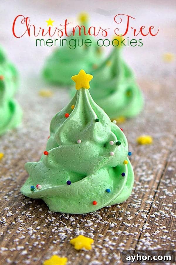 Frosted Christmas Tree Cupcakes: Festive Holiday Dessert Recipe 7 ChristmasTreeMeringues