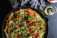 Banh Mi Chicken Meatball Skillet Pizza