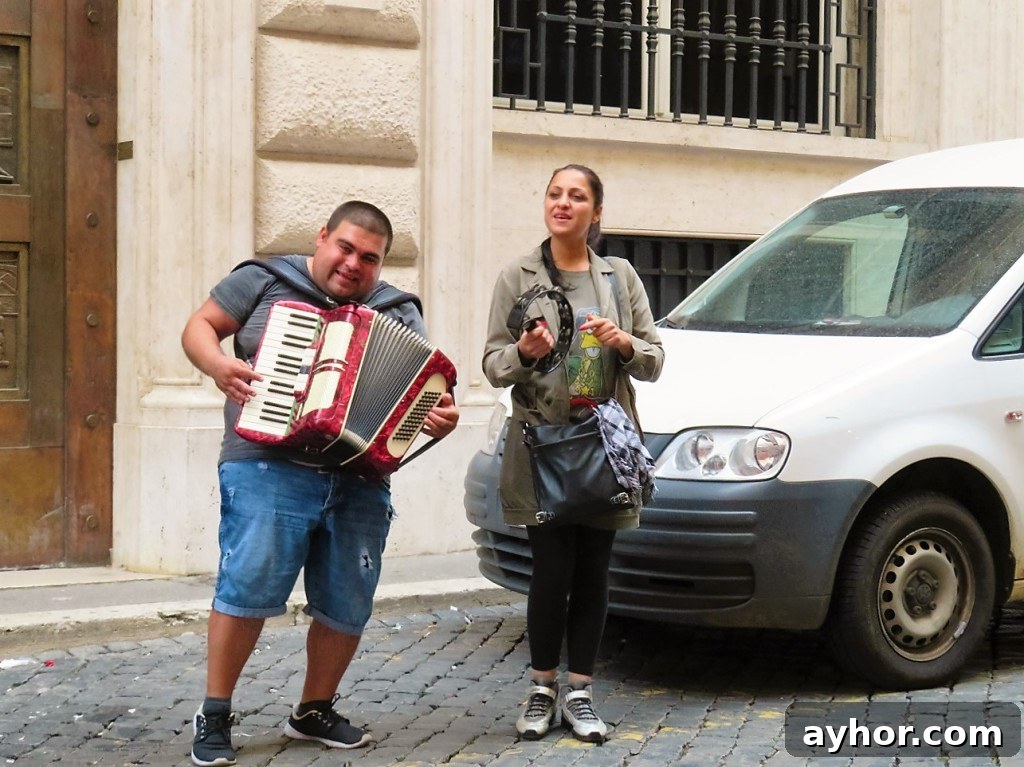 Savor Sicilian Almond Cookies While People Watching in Italy 3 Sicilian Almond Cookies, Buskers in Rome