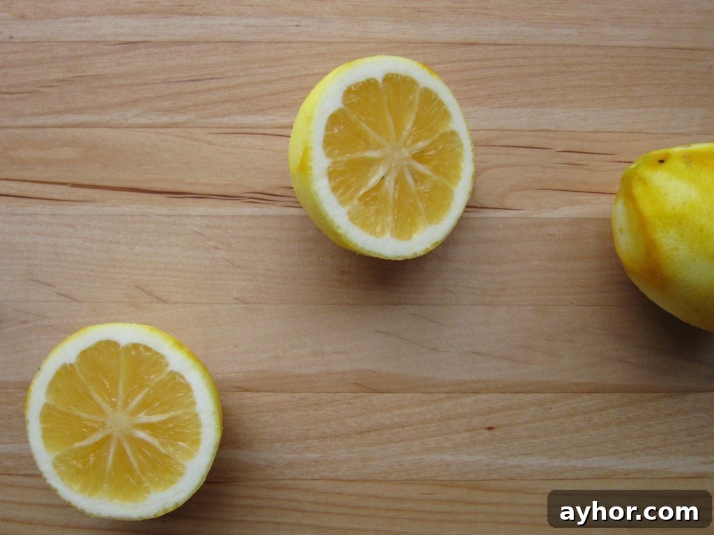 lemons, sliced